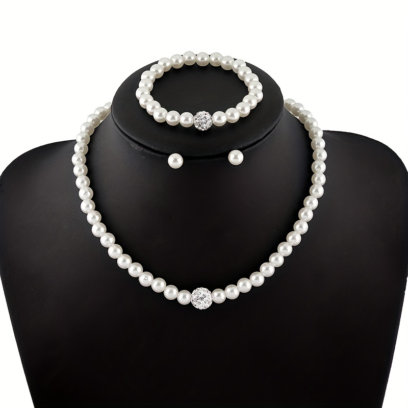 Kpop Style Jewelry Set Silver Plated Milky Stone for Daily Outfits Evening